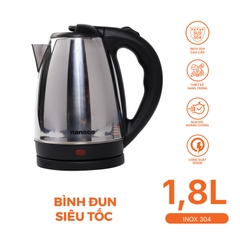Ấm Đun Siêu Tốc Nanoco NKT1886 / NKT1887