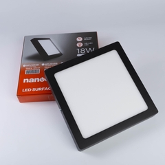 Đèn Ốp Trần Nổi Hình Vuông Viền Đen Nanoco NPL12SB