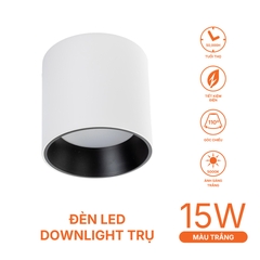 Đèn Ốp Nổi Trụ Trắng Nanoco NSDL15W