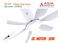 Quạt Trần Động Cơ DC Asia Lighting QT19-T (Màu Trắng Sang Trọng)