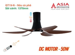 Quạt Trần Động Cơ DC Asia Lighting QT19-N (Màu Nâu Cà Phê)