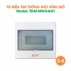 Tủ Điện Âm Tường Mặt Kính Mờ Asia Lighting TDAT-MM-5-8
