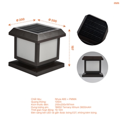Đèn Sân Vườn Năng Lượng Mặt Trời Nanoco NTZ10200