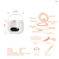 Nồi Cơm Điện Nanoco NRC1206W