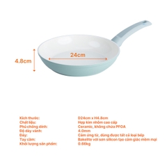 Chảo Hợp Kim Nhôm Cao Cấp Nanoco NCWR24A-G