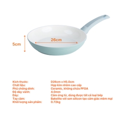 Chảo Hợp Kim Nhôm Cao Cấp Nanoco NCWR26A-G