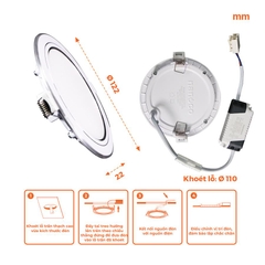 Đèn Âm Trần Nanoco Hera Series NSD09S (9W)