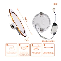 Đèn Âm Trần Nanoco Hera Series NSD09G (9W)