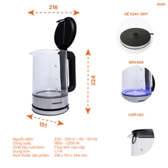 Ấm Đun Siêu Tốc Nanoco NKT1790