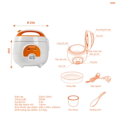 Nồi Cơm Điện Nanoco NRC0801W