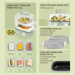 Nồi lẩu hấp đa năng BlueStone MPB-7235 15 lít