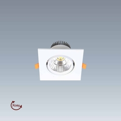 Đèn LED Downlight Âm Trần Mặt Vuông Khung Sắt Sơn Tĩnh Điện Anfaco AFC 318/1 LED 7W