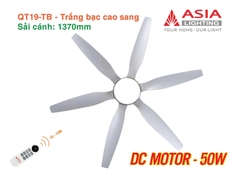 Quạt Trần Động Cơ DC Asia Lighting QT19-TB (Màu Trắng Bạc Cao Sang)