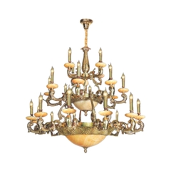 Đèn Chùm Đồng Cổ Điển Nam Long Netviet NC 988/12+8+4