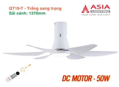 Quạt Trần Động Cơ DC Asia Lighting QT19-T (Màu Trắng Sang Trọng)