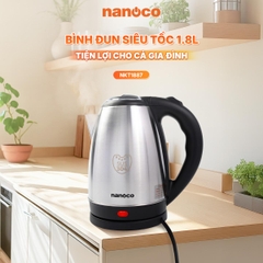 Ấm Đun Siêu Tốc Nanoco NKT1886 / NKT1887