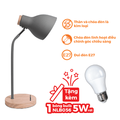 Đèn Bàn Đế Gỗ Nanoco NDKC03