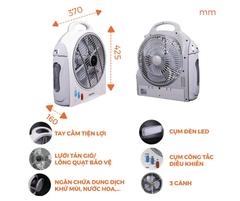SẢN PHẨM NGỪNG KINH DOANH - Quạt hộp sạc đèn LED Nanoco NRF1277