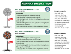 Quạt Đứng Asiavina Turbo X - VY629890 - Đen