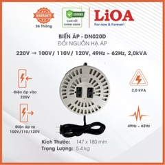 Biến áp đổi nguồn hạ áp 1 pha LiOA dây đồng