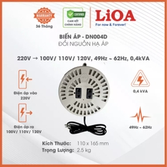 Biến áp đổi nguồn hạ áp 1 pha LiOA dây đồng