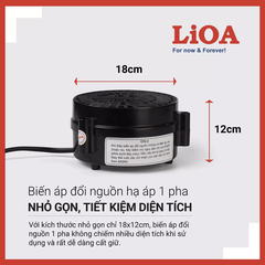 Biến Áp Đổi Nguồn Hạ Áp 1 Pha LiOA 1.5kVA DN015A