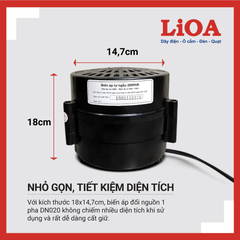Biến Áp Đổi Nguồn Hạ Áp 1Pha LiOA 2kVA DN020A