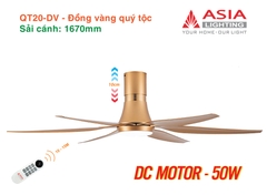 Quạt Trần Động Cơ DC Asia Lighting QT20-DV (Màu Đồng Vàng Quý Tộc)