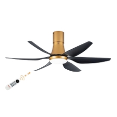 Quạt Trần Động Cơ DC Asia Lighting QT19-DEV (Màu Đen Vàng Quý Tộc)