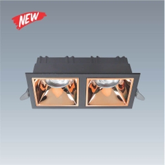 Đèn LED Downlight Âm Trần Đôi Vỏ Đen Chóa Đồng Sang Trọng Anfaco AFC 772 D/2 LED 7W
