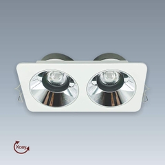 Đèn LED Downlight Âm Trần Mặt Vuông Chóa Gương Chỉnh Nghiêng Anfaco AFC 775/2 LED 7W