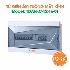 Tủ Điện Âm Tường Mặt Kính Trong Asia Lighting TDAT-KC-12-16
