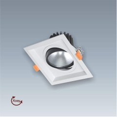 Đèn LED Downlight Âm Trần Mặt Vuông Rãnh Nghiêng Chỉnh Góc Anfaco AFC 762/1 LED 7W