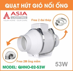 Quạt Hút Gió Nối Ống Asia Lighting QHNO-02