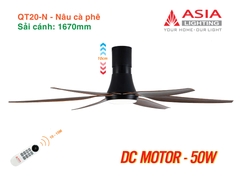 Quạt Trần Động Cơ DC Asia Lighting QT20-N (Màu Nâu Cà Phê)