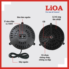 Biến Áp Đổi Nguồn Hạ Áp 1Pha LiOA 200VA DN002