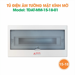 Tủ Điện Âm Tường Mặt Kính Mờ Asia Lighting TDAT-MM-15-18