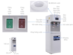 SẢN PHẨM NGỪNG KINH DOANH - Cây nước nóng lạnh Toshiba RWF-W1664TV