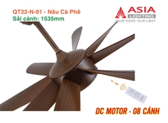 Quạt Trần Động Cơ DC Asia Lighting QT22-N-01 (Màu Nâu Cà Phê)