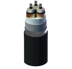 Cáp trung thế LiOA 24kV: CXV/SE-DSTA-3C-24kV, Tiêu chuẩn ĐLHN (có chống thấm, màn chắn kim loại: băng đồng 1 lớp dầy 0.127 mm, giáp băng thép) (1 mét)
