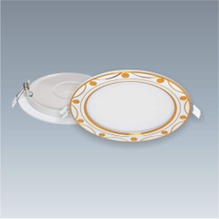 Đèn Panel LED Âm Trần Hoa Văn Viền Vàng Anfaco AFC 407V LED 9W