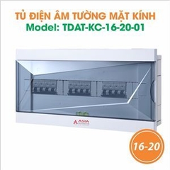 Tủ Điện Âm Tường Mặt Kính Trong Asia Lighting TDAT-KC-16-20
