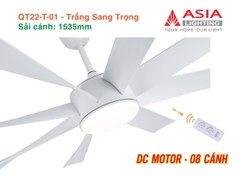 Quạt Trần Động Cơ DC Asia Lighting QT22-T-01 (Màu Trắng Sang Trọng)