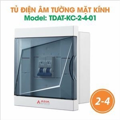 Tủ Điện Âm Tường Mặt Kính Trong Asia Lighting TDAT-KC-2-4