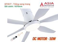 Quạt Trần Động Cơ DC Asia Lighting QT20-T (Màu Trắng Sang Trọng)