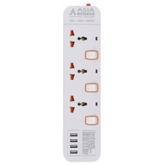 Ổ Cắm Đa Năng Liền Dây Tích Hợp USB Asia Lighting ODN3-USB-3M