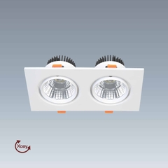 Đèn LED Downlight Âm Trần Mặt Vuông Khung Sắt Sơn Tĩnh Điện Anfaco AFC 318/2 LED 7W