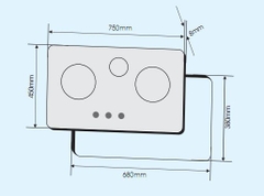 Bếp Gas Âm Fandi FD - 375GT