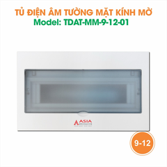 Tủ Điện Âm Tường Mặt Kính Mờ Asia Lighting TDAT-MM-9-12