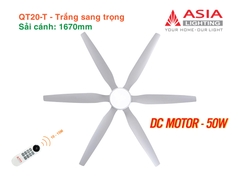 Quạt Trần Động Cơ DC Asia Lighting QT20-T (Màu Trắng Sang Trọng)